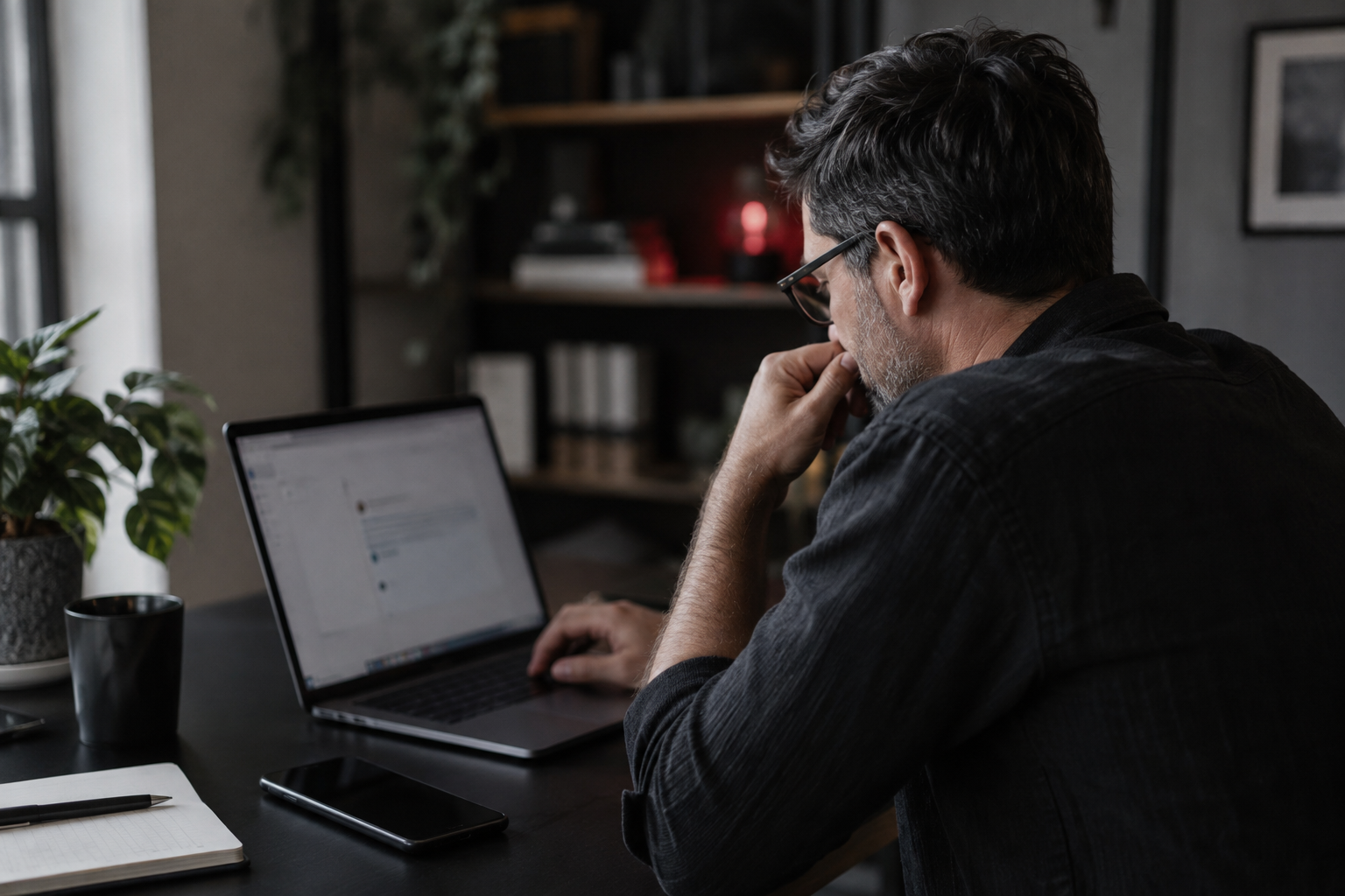man using chat gpt for researching something